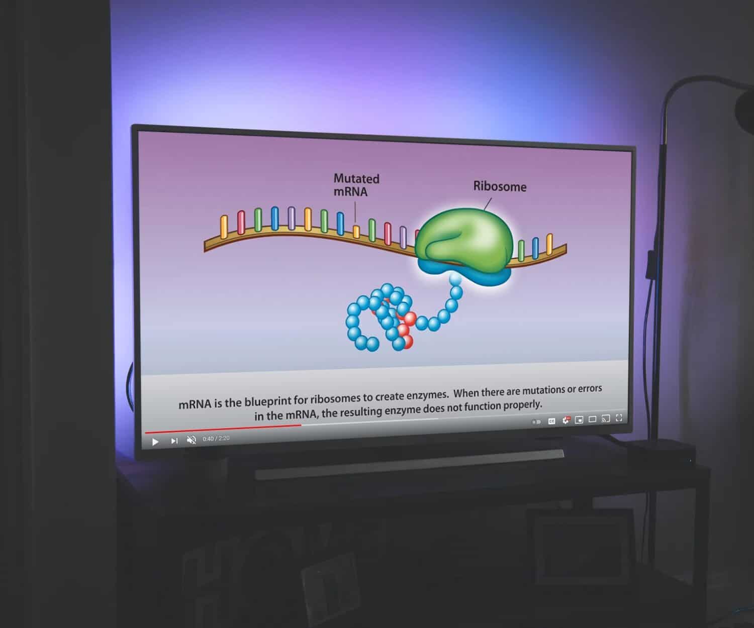 Large Video Screen Showing PhaseRX Illustration that was Turned into an Animation and played as a Video at a Scientific Conference